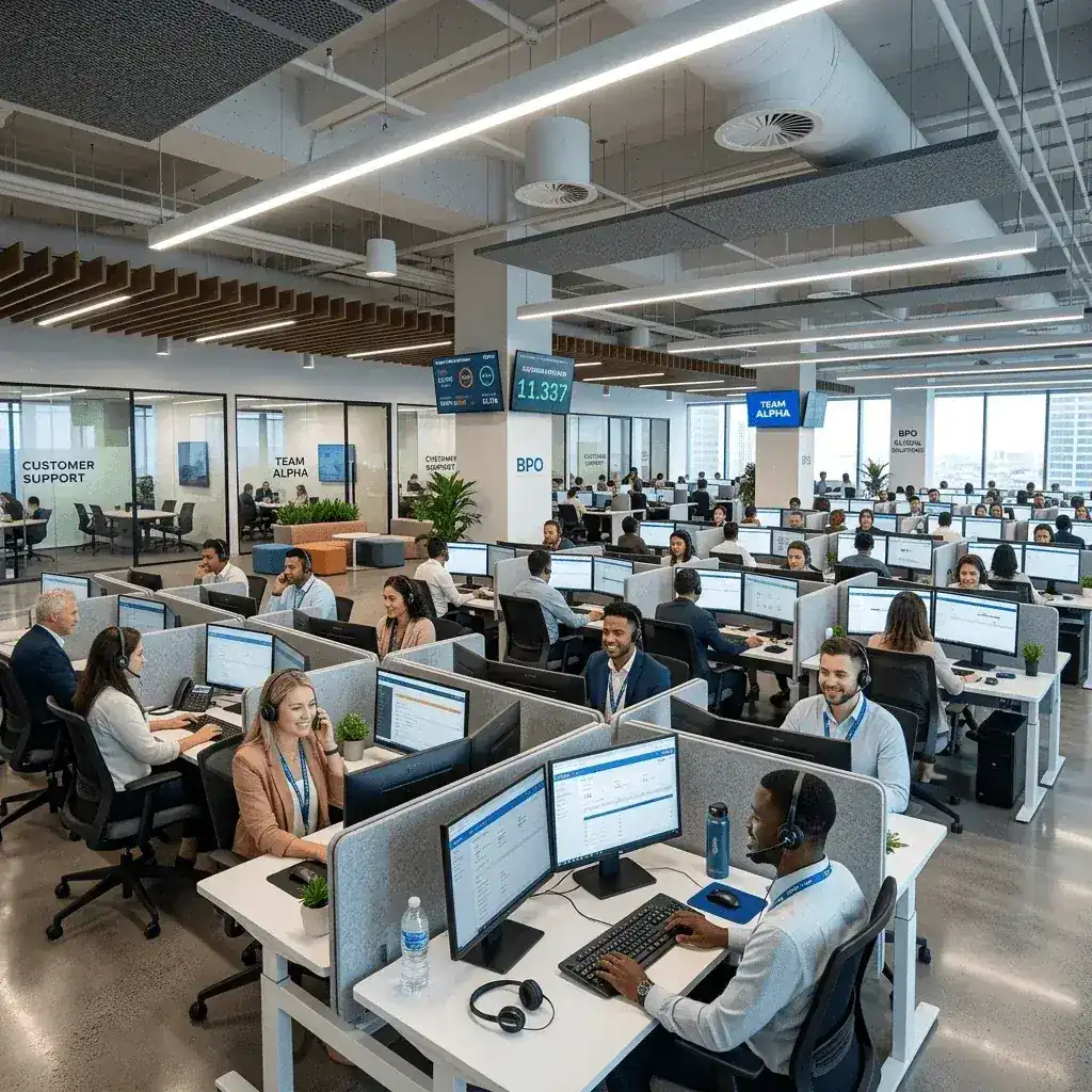 Telecommunicate contact center floor
